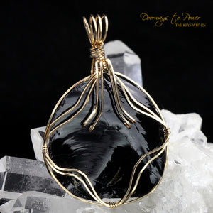 Iridium Black Monatomic Andara Pendant 14k 'Mastery'