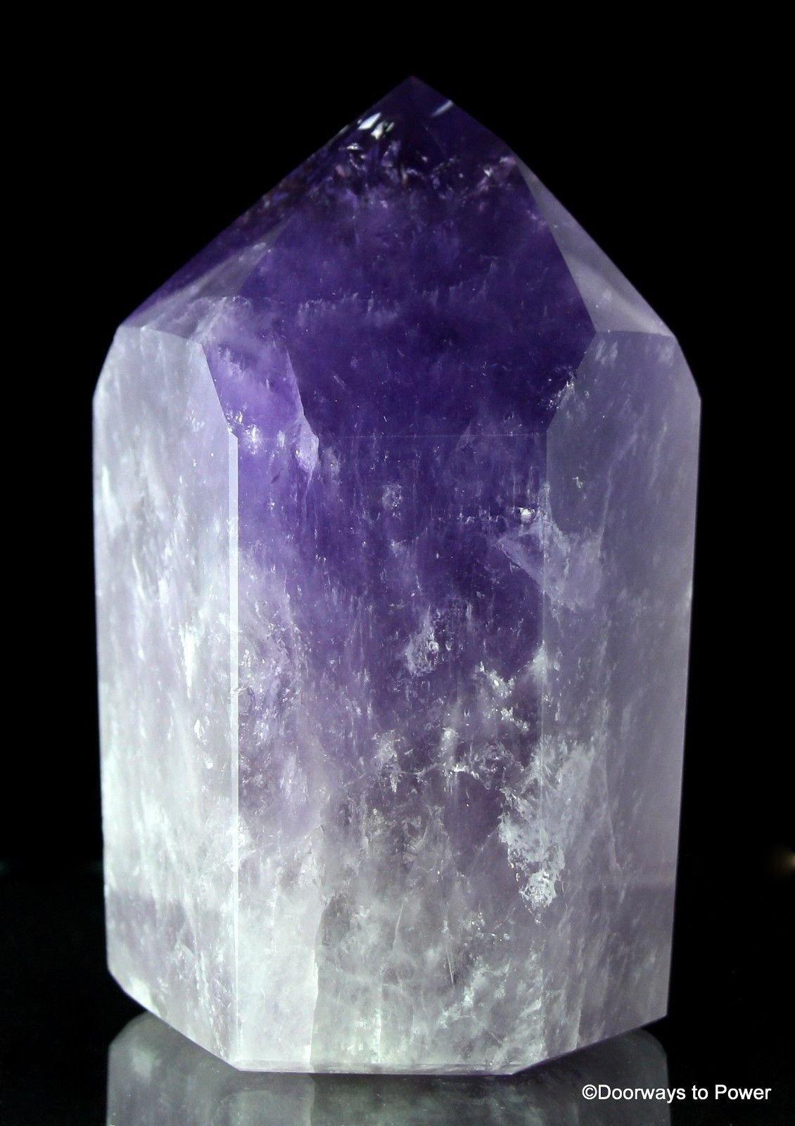 4.28" John of God Amethyst Quartz Dow Crystal Altar Stone CAA-5