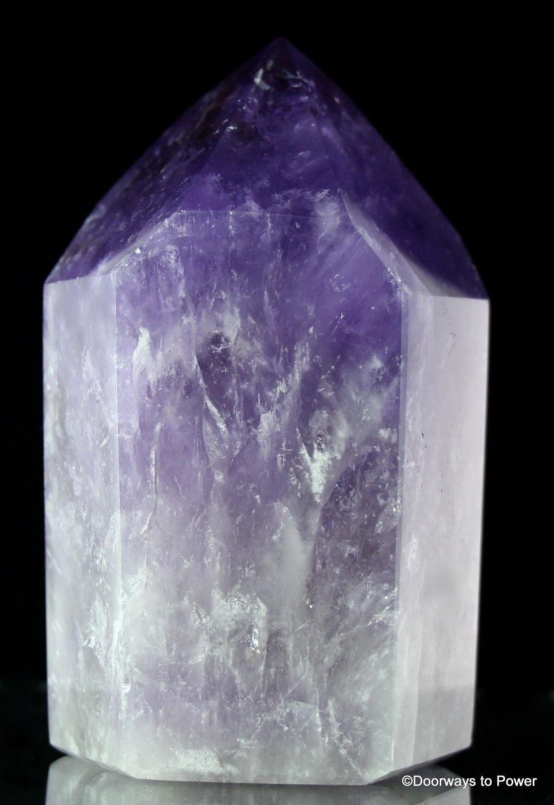 4.28" John of God Amethyst Quartz Dow Crystal Altar Stone CAA-5