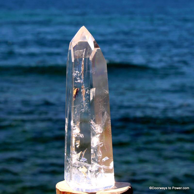 6" John of God Casa Quartz Master Dow Crystal Point "BEYOND WORDS" CAQ-19