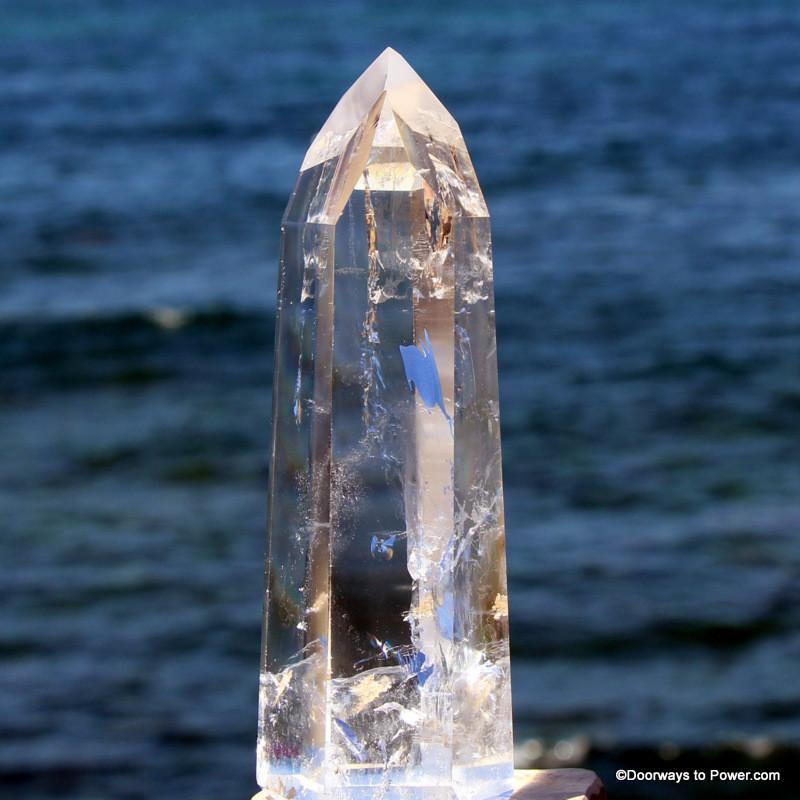 6" John of God Casa Quartz Master Dow Crystal Point "BEYOND WORDS" CAQ-19