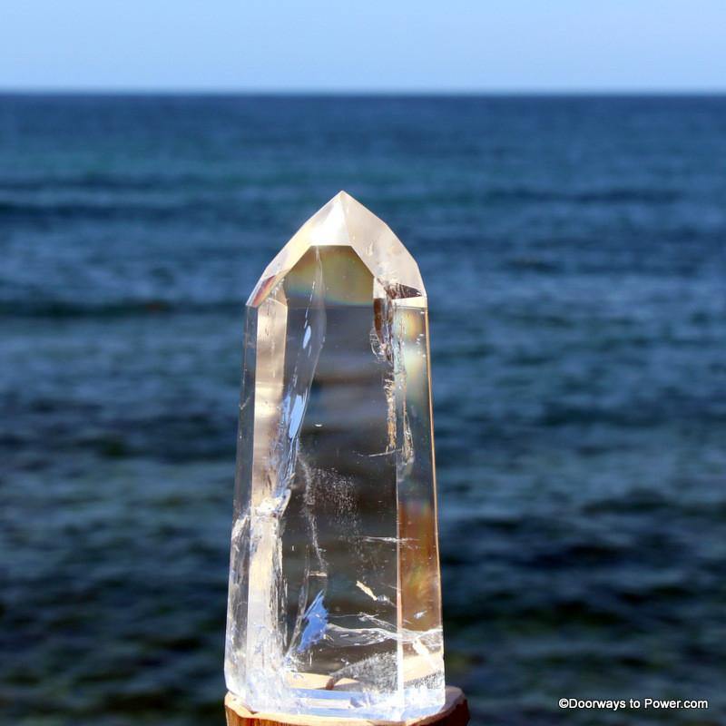 6" John of God Casa Quartz Master Dow Crystal Point "BEYOND WORDS" CAQ-19