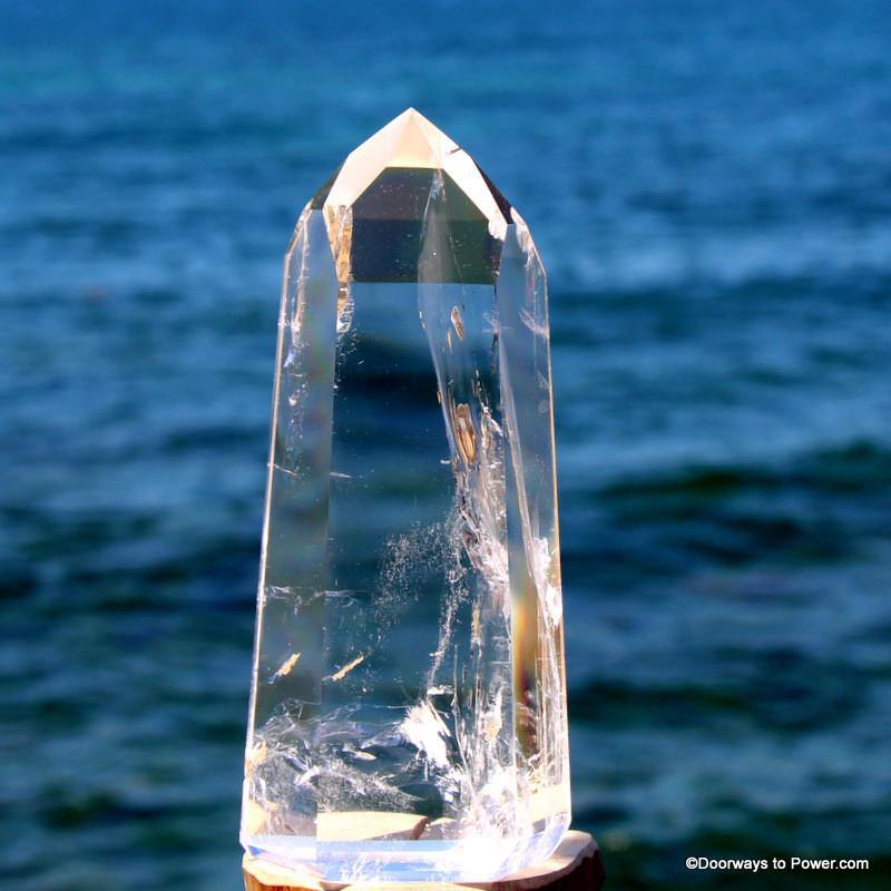 6" John of God Casa Quartz Master Dow Crystal Point "BEYOND WORDS" CAQ-19