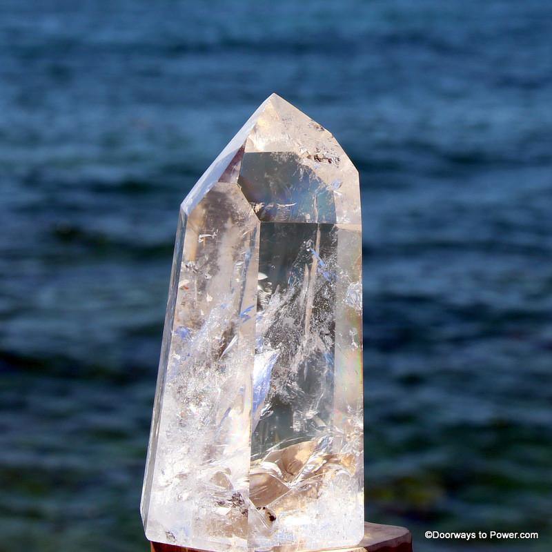 5" John of God Casa Quartz Master Dow Altar Stone Crystal Point CAQ-57