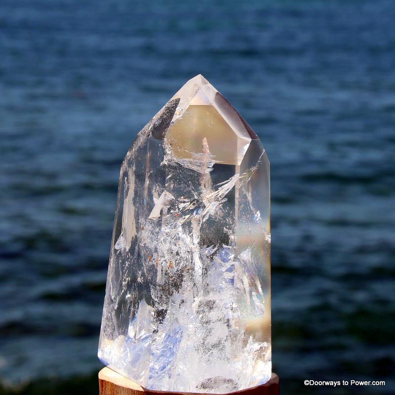 5" John of God Casa Quartz Master Dow Altar Stone Crystal Point CAQ-57