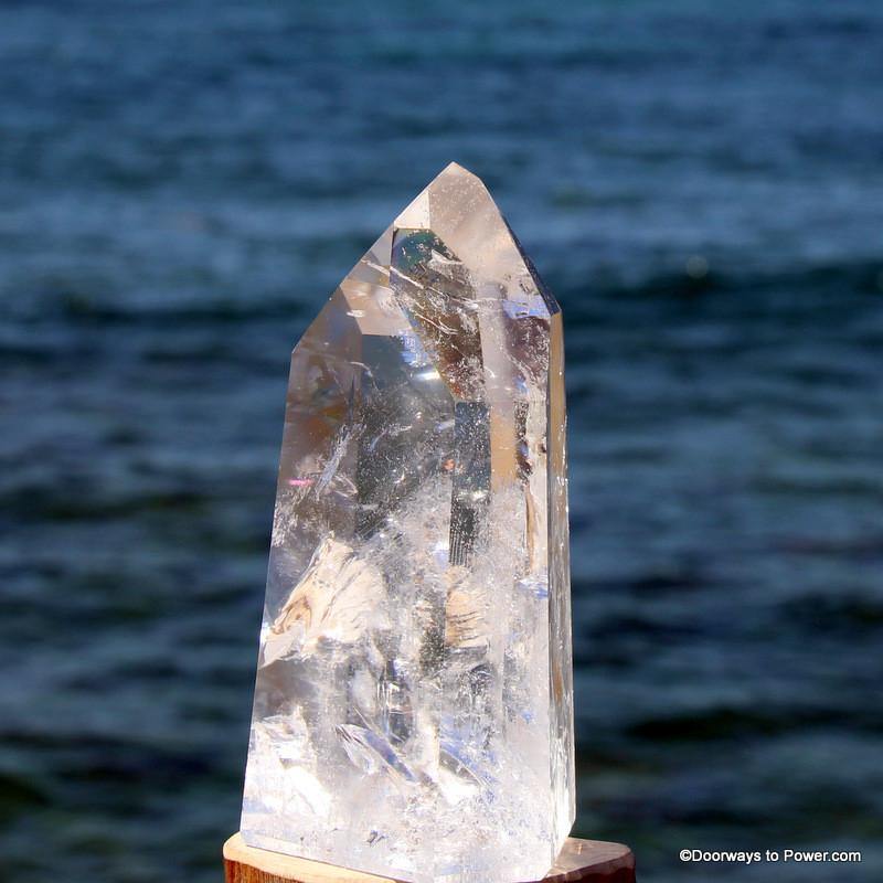 5" John of God Casa Quartz Master Dow Altar Stone Crystal Point CAQ-57