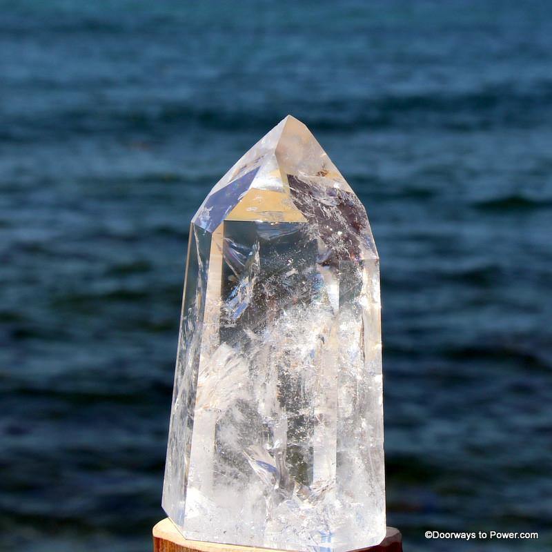 5" John of God Casa Quartz Master Dow Altar Stone Crystal Point CAQ-57