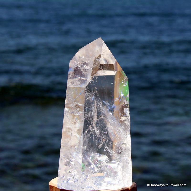 5" John of God Casa Quartz Master Dow Altar Stone Crystal Point CAQ-57
