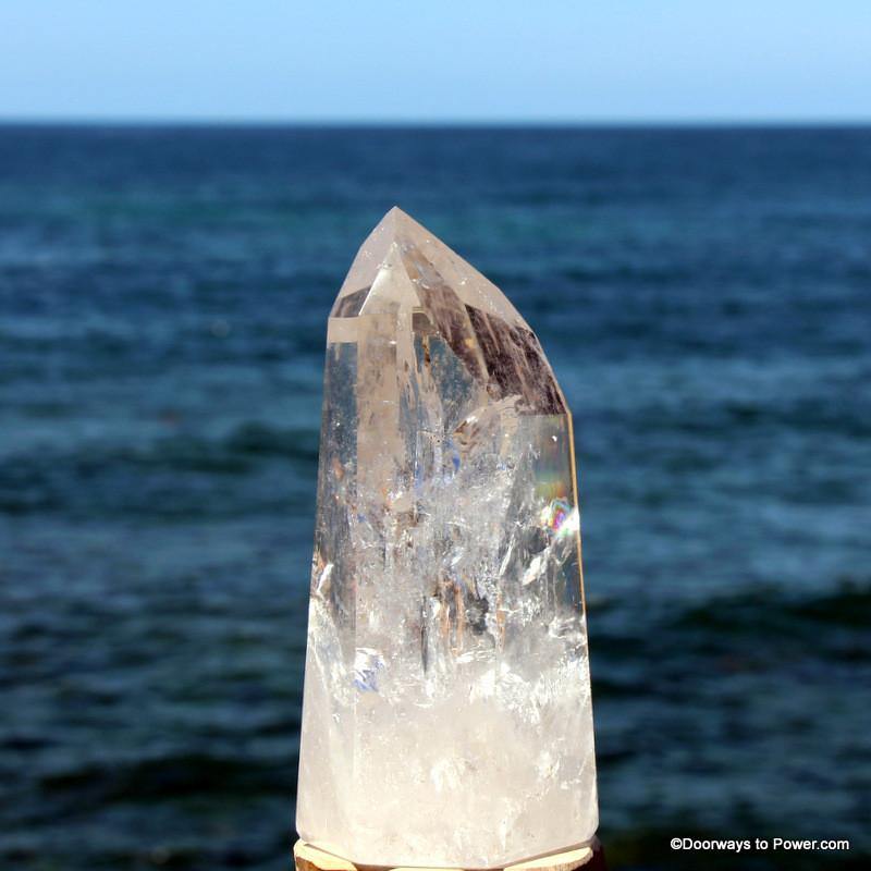 5.4" John of God Casa Altar Stone Energy Transmitter Crystal Point CAQ-18