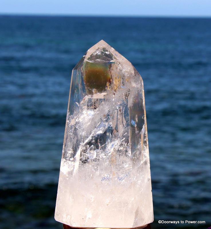 5.4" John of God Casa Altar Stone Energy Transmitter Crystal Point CAQ-18