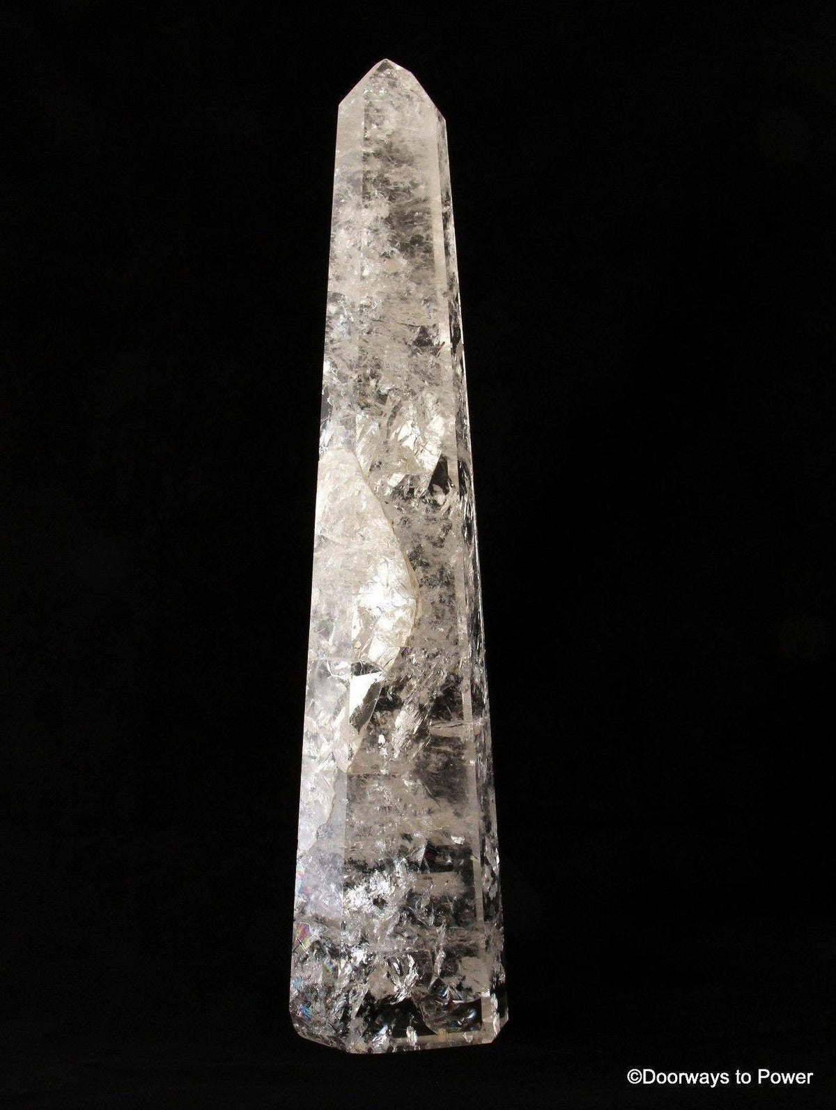 13" John of God Quartz Devic Temple Energy Crystal Tower CAQ-8