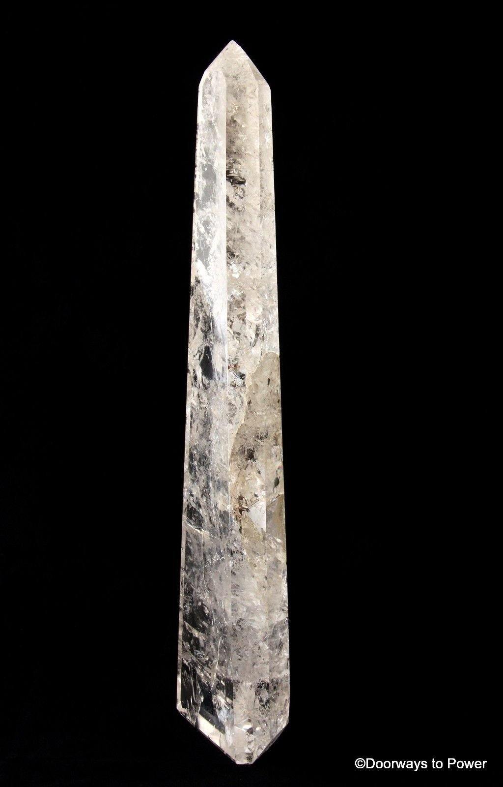 13" John of God Quartz Devic Temple Energy Crystal Tower CAQ-8