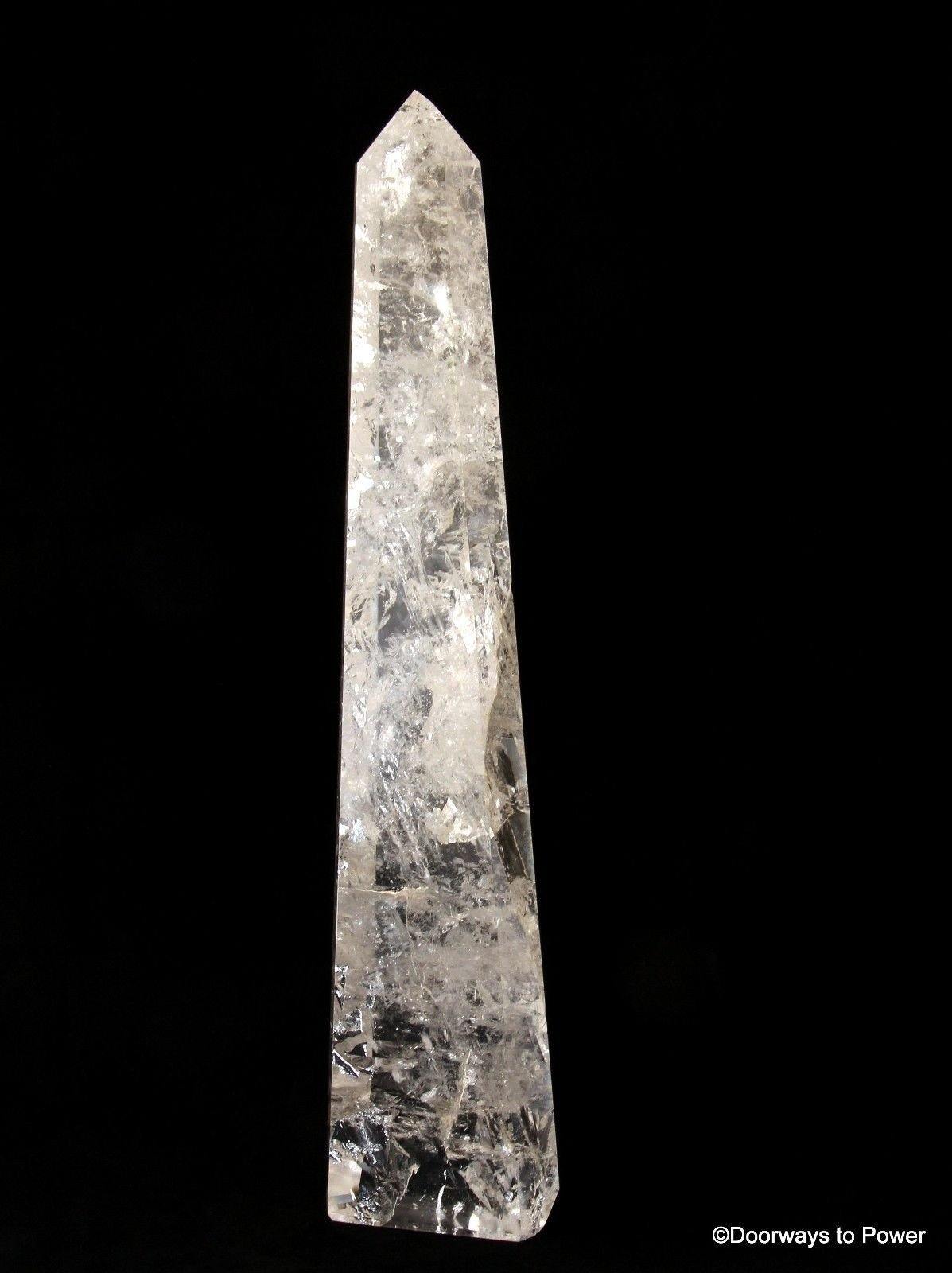 13" John of God Quartz Devic Temple Energy Crystal Tower CAQ-8