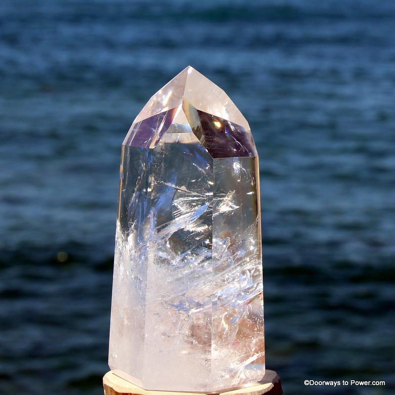 5" John of God Quartz Temple Heart Dow Crystal Point CAQ-17