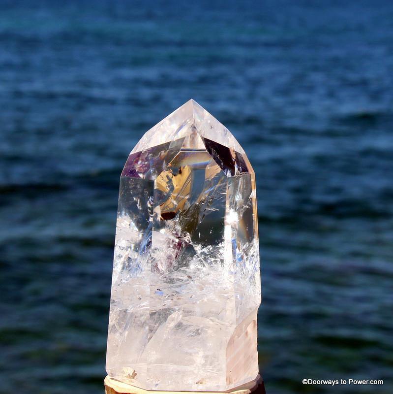 5" John of God Quartz Temple Heart Dow Crystal Point CAQ-17