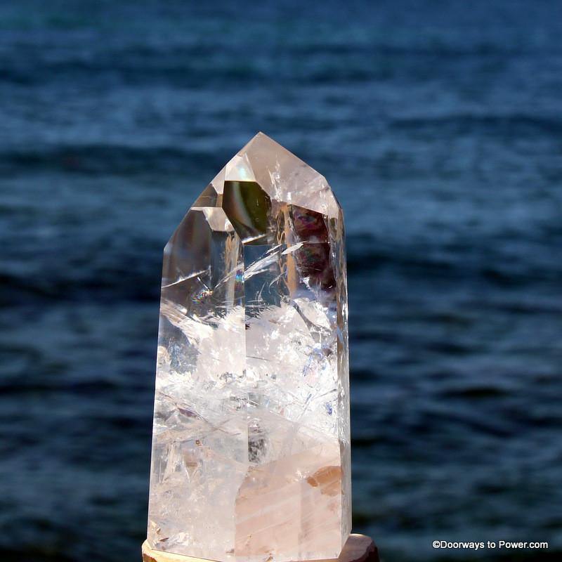 5" John of God Quartz Temple Heart Dow Crystal Point CAQ-17