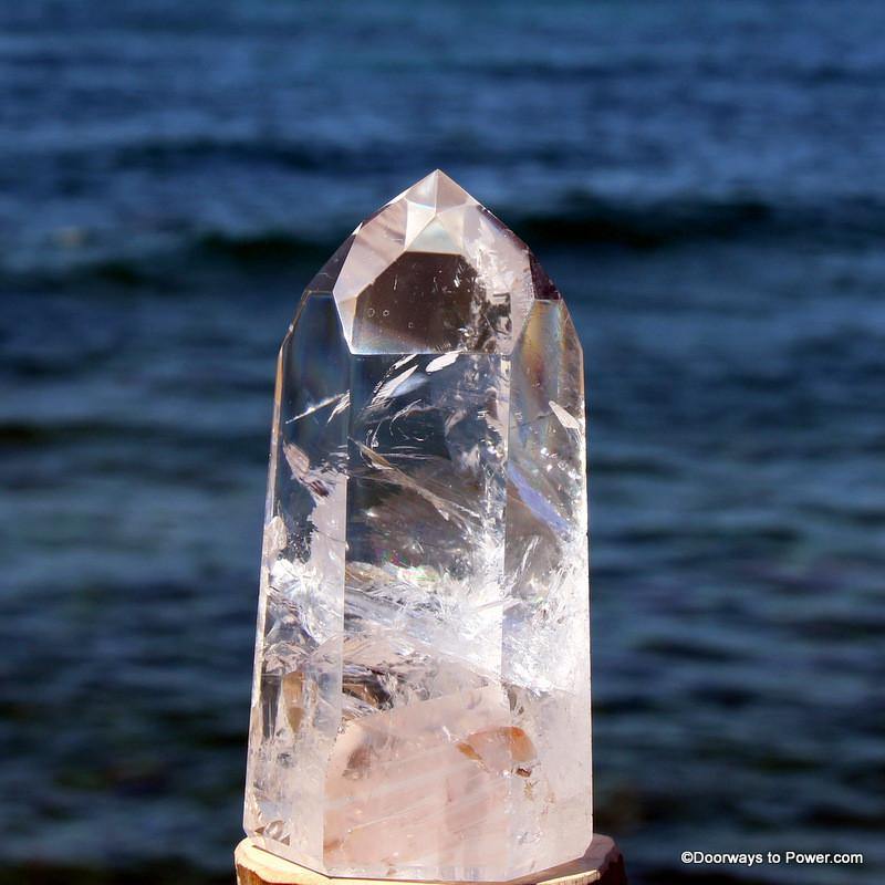 5" John of God Quartz Temple Heart Dow Crystal Point CAQ-17