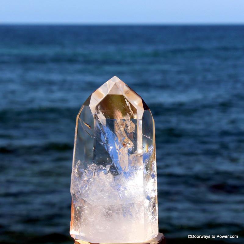 5" John of God Quartz Temple Heart Dow Crystal Point CAQ-17