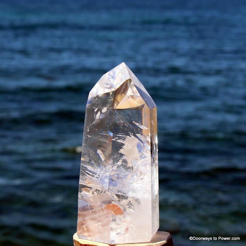 5" John of God Quartz Temple Heart Dow Crystal Point CAQ-17