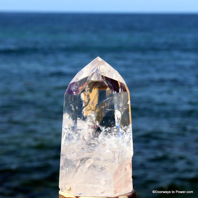 5" John of God Quartz Temple Heart Dow Crystal Point CAQ-17