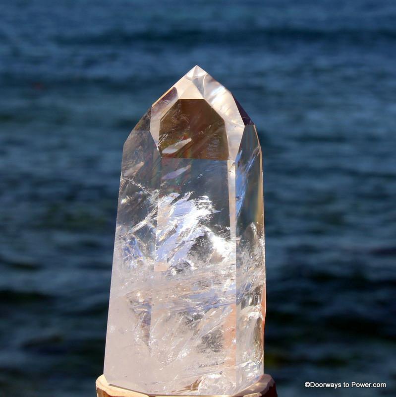 5" John of God Quartz Temple Heart Dow Crystal Point CAQ-17