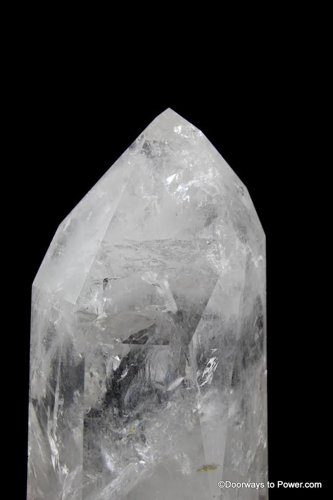 High Energy JOHN of GOD Quartz Crystal Altar Stone w/ Devic Temple, Rainbows