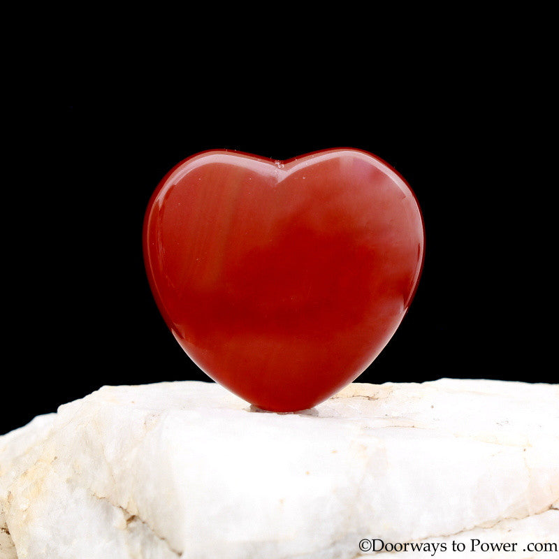 Carnelian Crystal Heart Blessed & Energized