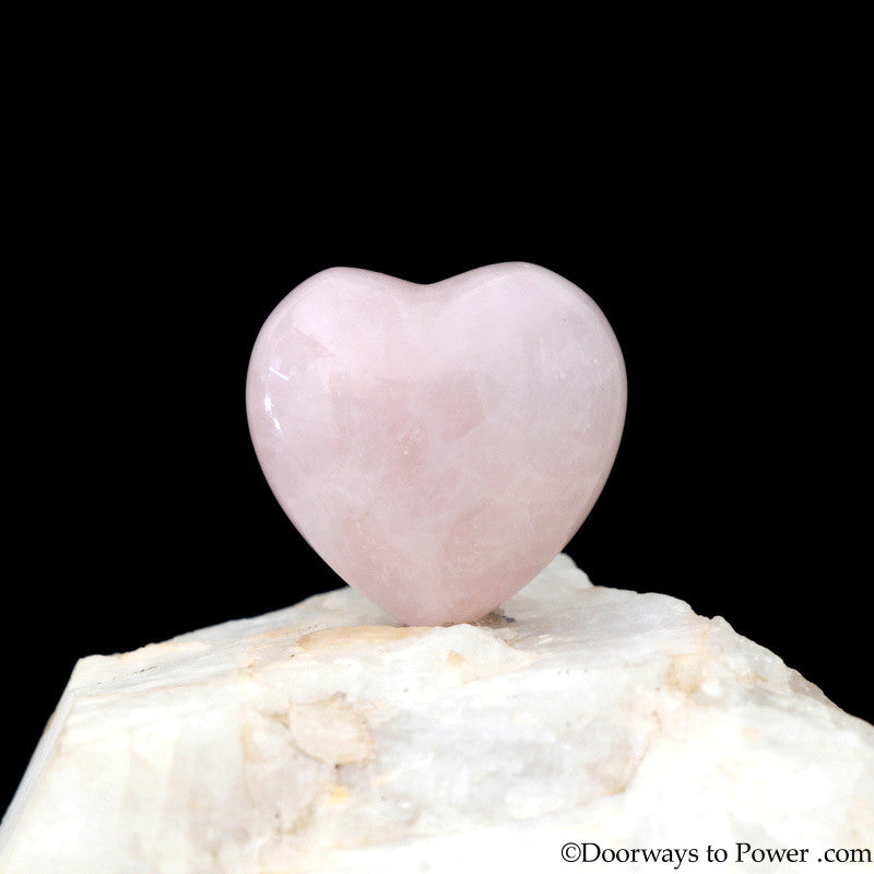 John of God Blessed Rose Quartz Heart