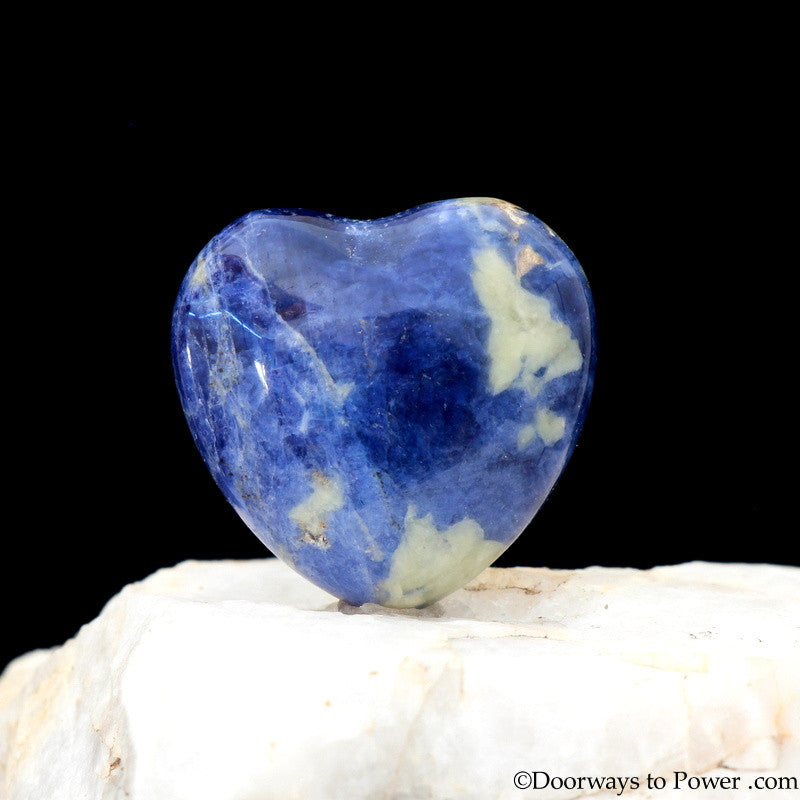 John of God Blessed Sodalite Crystal Heart JHH-4