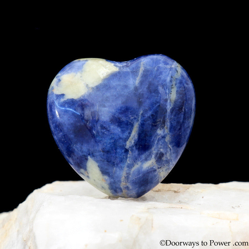 John of God Blessed Sodalite Crystal Heart JHH-4