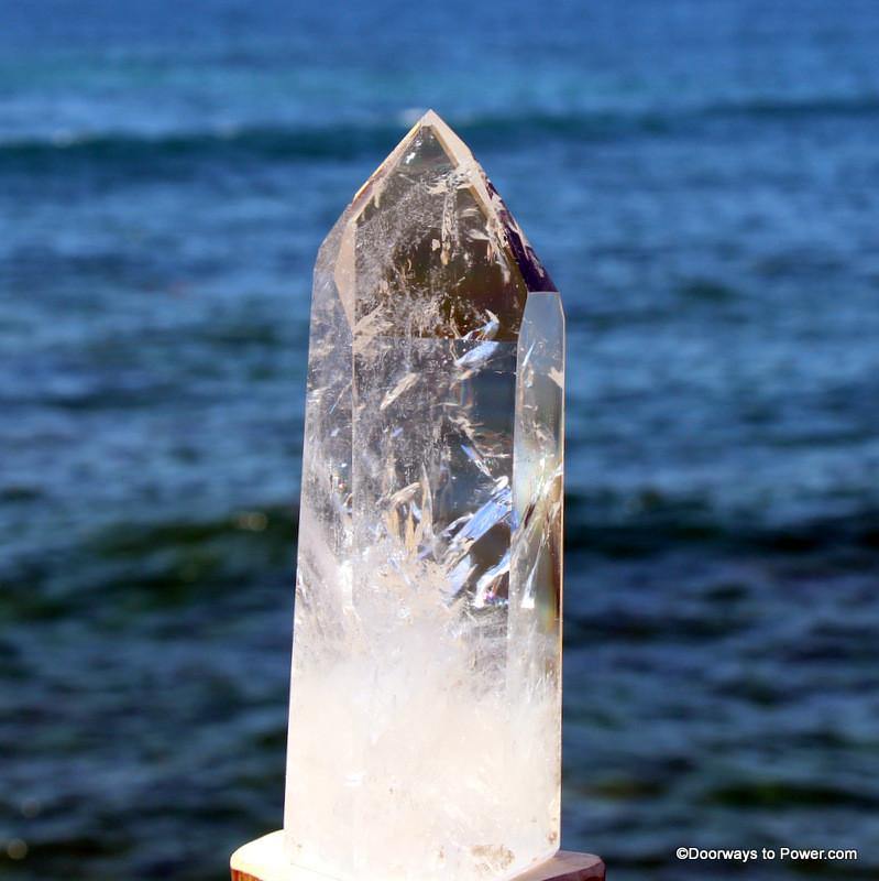 6.1" John of God Quartz Casa Energy Channeling Crystal Tower CAQ-61