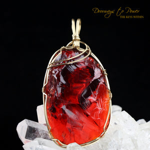 King Solomon Andara Crystal Pendant 14k 'Magic is Sacred' 