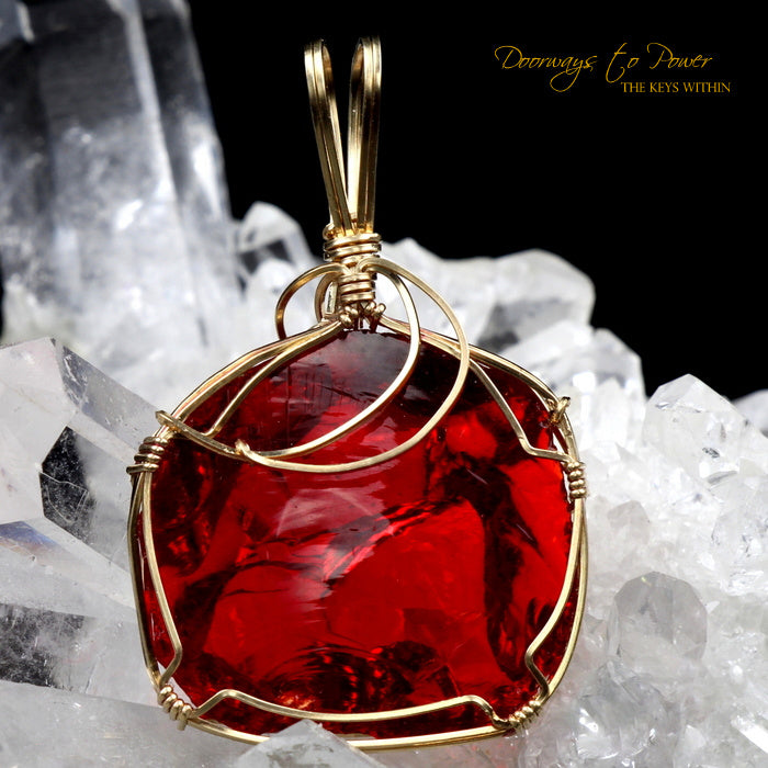 King Solomon Andara Crystal Pendant 14k