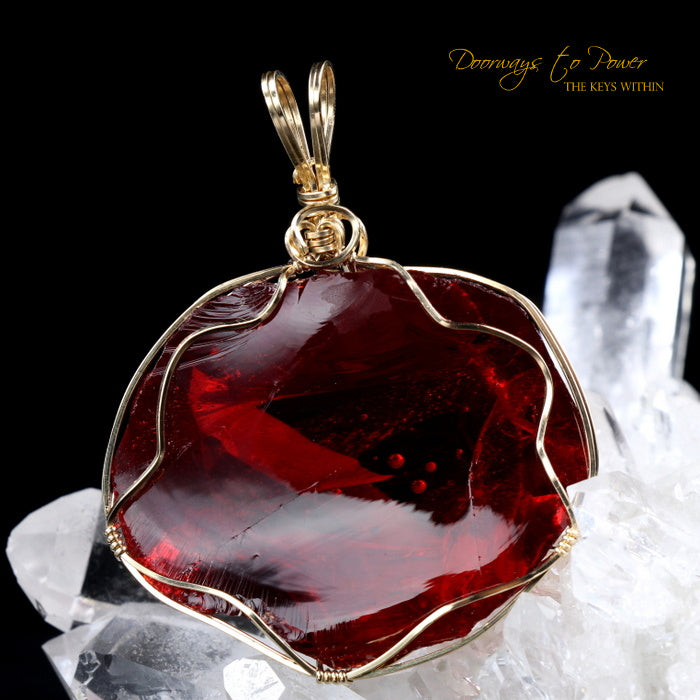 King Solomon Andara Crystal Pendant 14k 