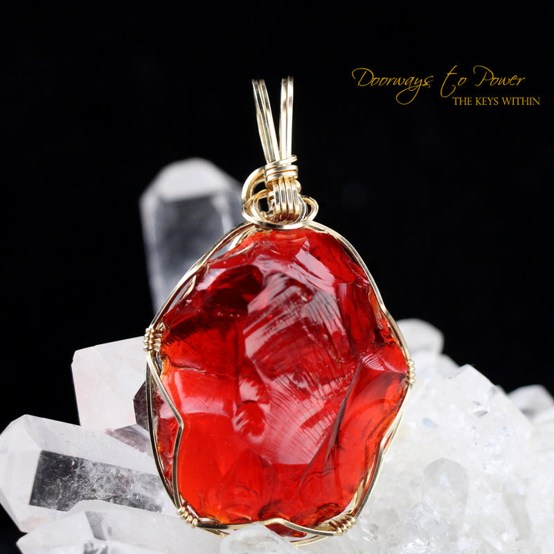 King Solomon Andara Crystal Pendant 14k 'Magic is Sacred'