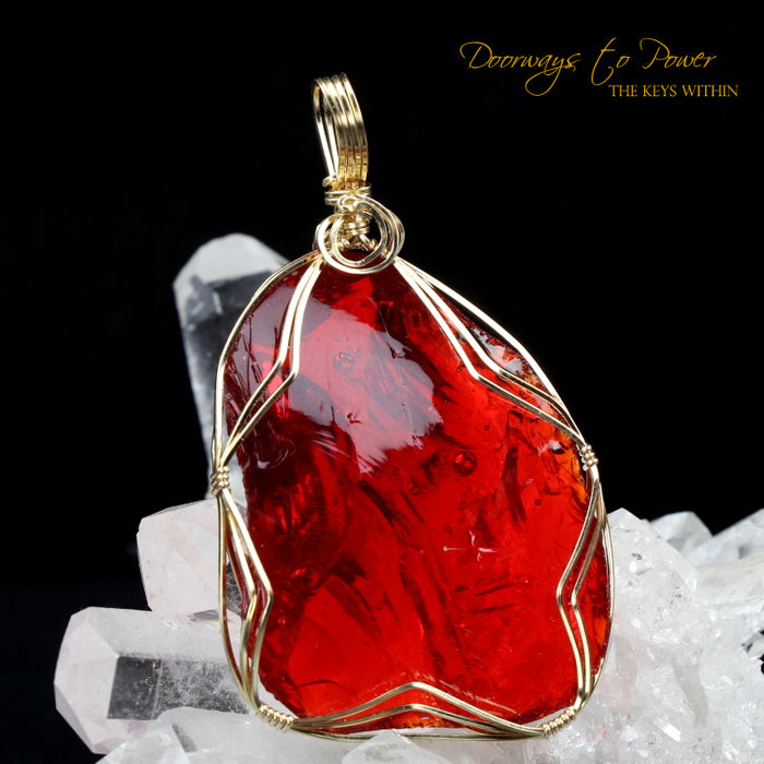 King Solomon Andara Crystal Pendant 14k 'Magic is Sacred'