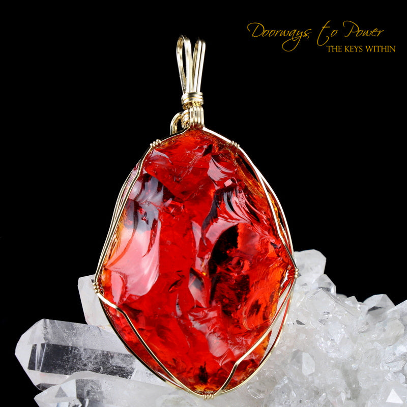 King Solomon Andara Crystal Pendant 14k 'Magic is Sacred'