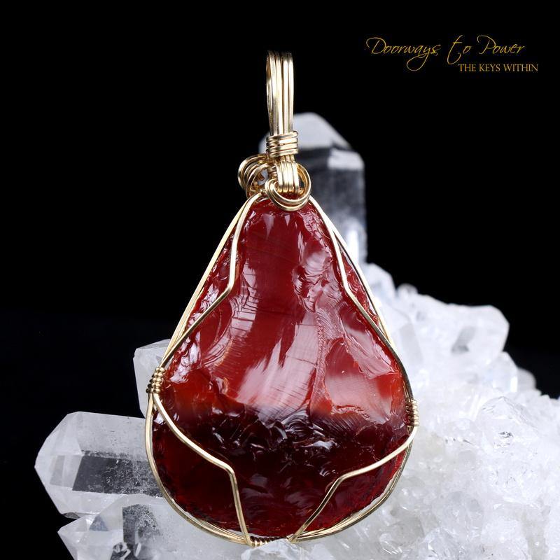 King Solomon Andara Crystal Pendant 14k 