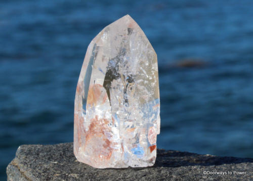 Lemurian Light Quartz Crystal Altar Stone