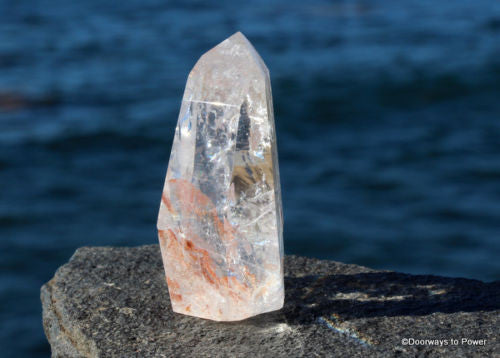 Lemurian Light Quartz Crystal Altar Stone