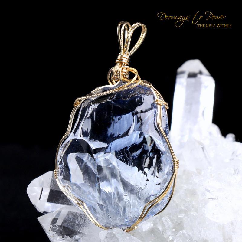 Lady Nellie Blue Andara Pendant 14k 'First & Final Synthesis'