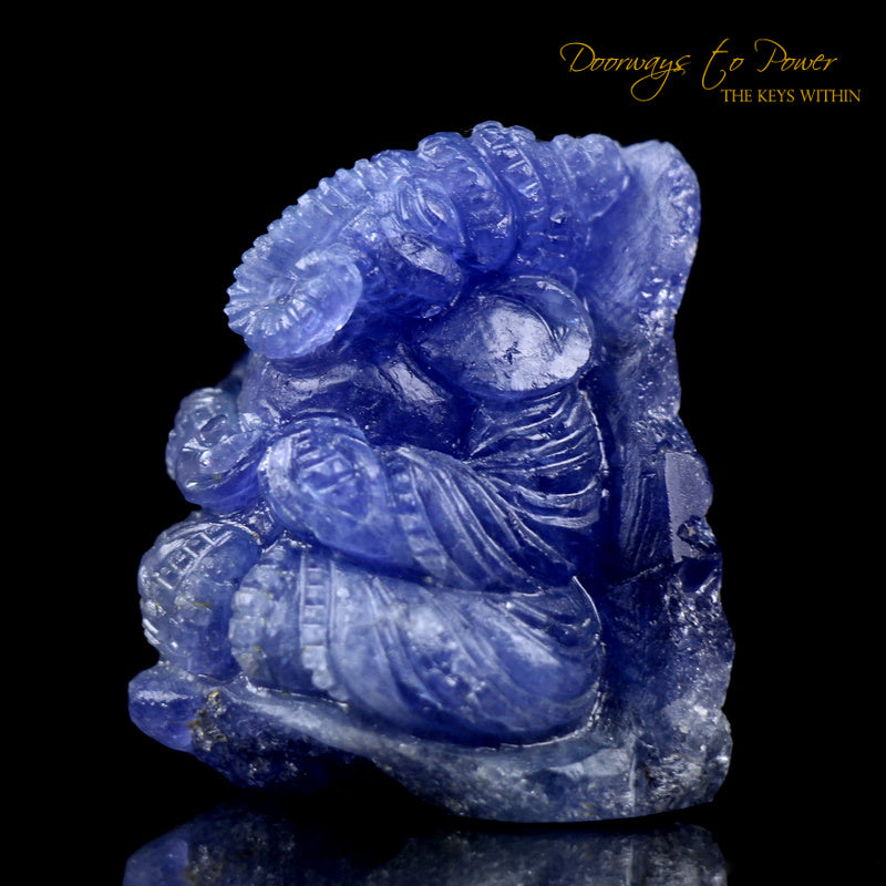 Large Ganesha Tanzanite Crystal Carving & Talisman