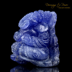 Large Ganesha Tanzanite Crystal Carving & Talisman