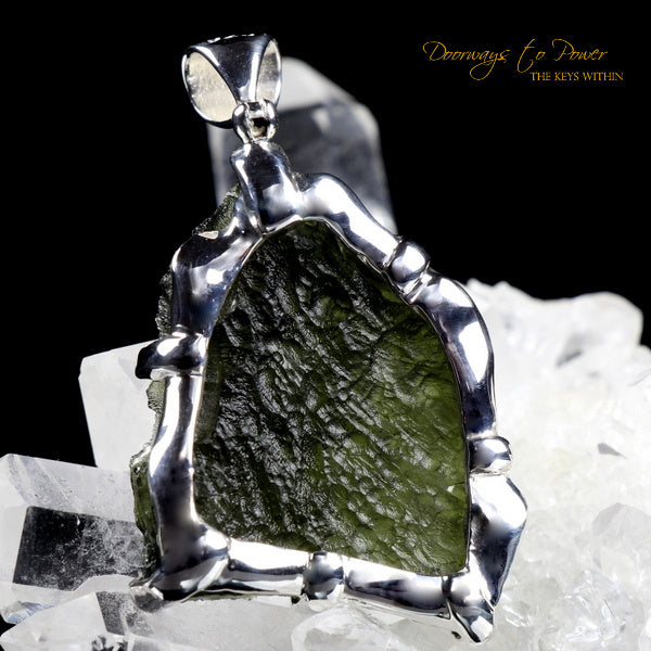Large Moldavite Crystal Pendant (Ultra Rare) 