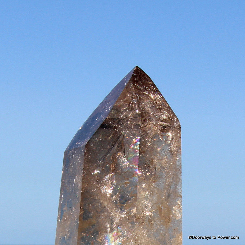 Large 11.75" John of God Quartz Smokey Channeling Devic Temple Crystal Point 6 lbs CAS-7