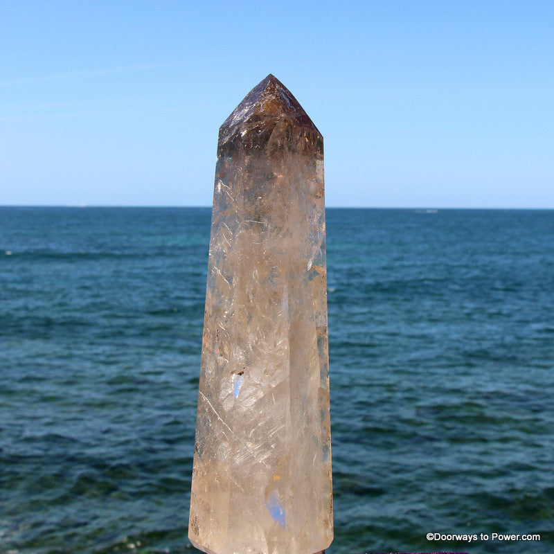 Large 11.75" John of God Quartz Smokey Channeling Devic Temple Crystal Point 6 lbs CAS-7