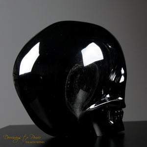 Black Obsidian Magical Child Skull By Leandro De Souza