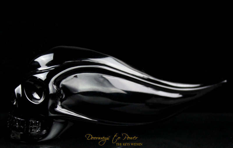 Black Obsidian Traveler Crystal Skull 