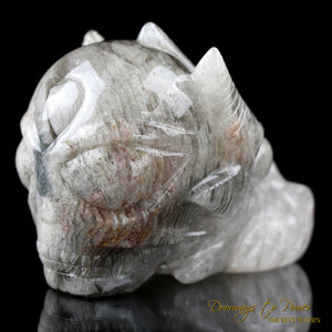 Dragon + Alien + Heart Alchemical Crystal Skull Sculpture 