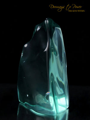 Lemurian Aquatine Calcite Crystal Altar Stone